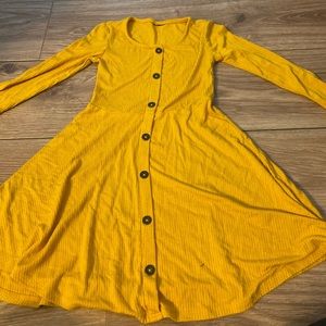 Yellow long sleeve dress